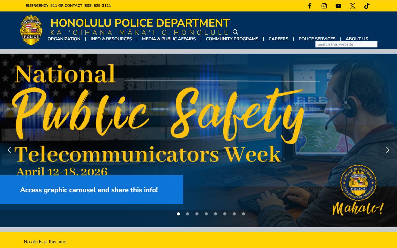 Honolulu Police Department main HQ Urban Honolulu released inmates
