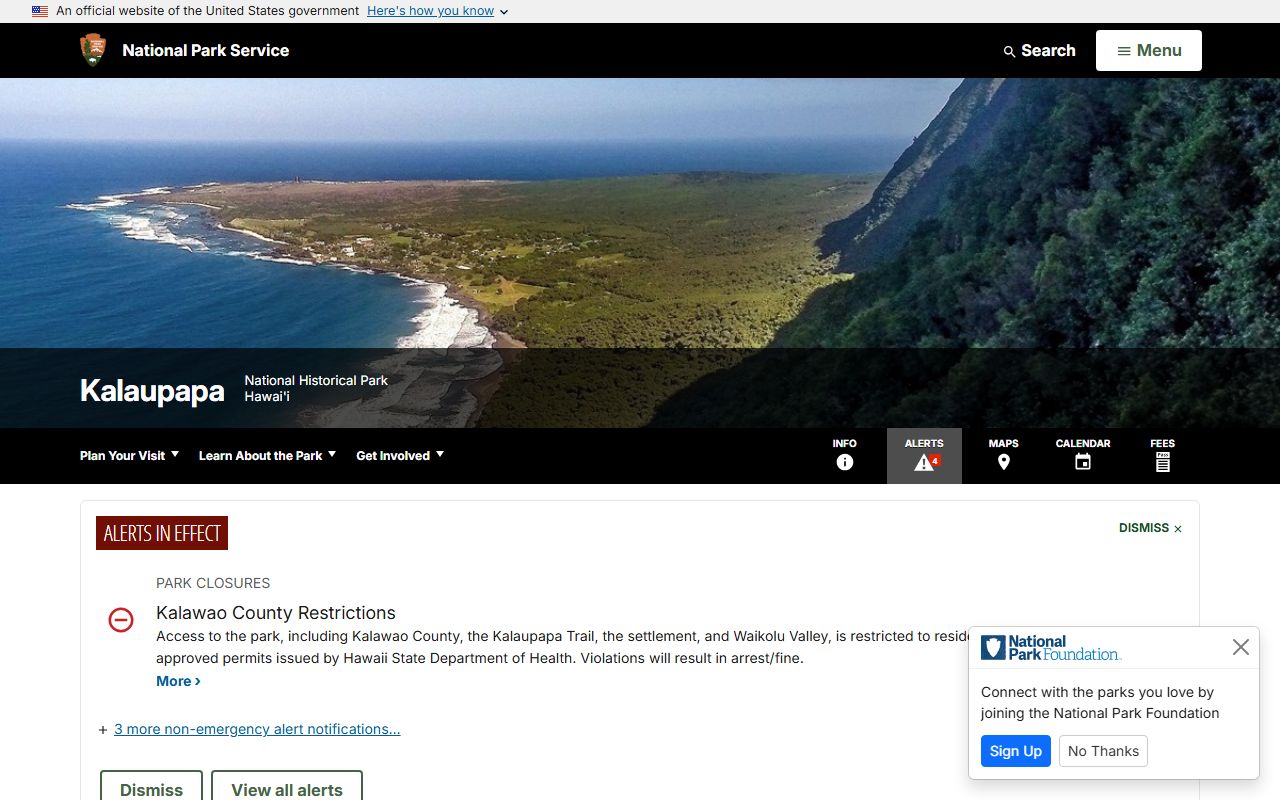 Kalaupapa National Historical Park Kalawao County released inmates